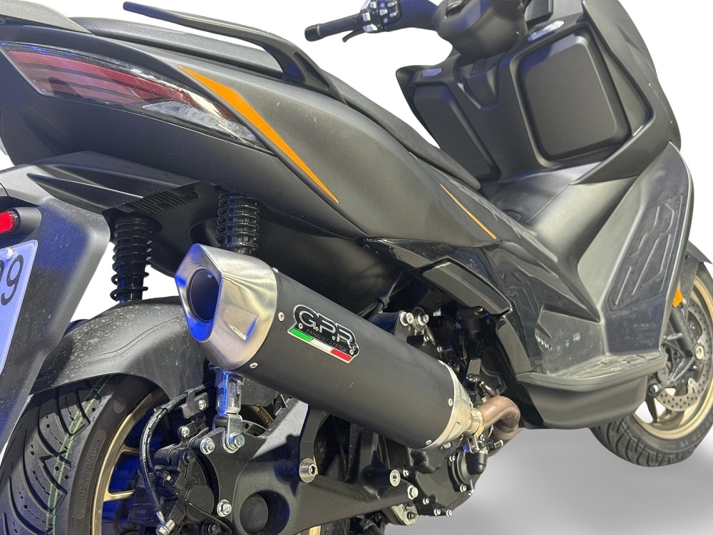 Scarico GPR compatibile con  Zontes 365M 2024-2026, Furore-X Scooter, Silenziatore omologato per il rumore,fornito con db killer,catalizzatore conforme alla revisione e raccordo