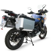 GPR TECH COMPATIBILE CON Zontes 703 F 2025/2026 GPR TECH COPPIA DI VALIGIE LATERALI ARGENTO ALPI-TECH 38 LT. + 38 LT. CON TELAIO SPECIFICO 