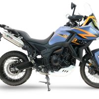 GPR exhaust compatible with  Zontes 703 F 2025-2026, Furore-X Acciaio Inox, Homologated legal slip-on exhaust including removable db killer and link pipe 