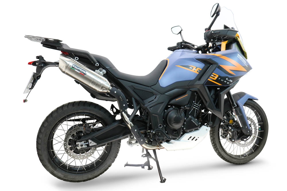 Scarico GPR compatibile con  Zontes 703 F 2025-2026, Furore-X Acciaio Inox, Scarico omologato, silenziatore con db killer estraibile e raccordo specifico