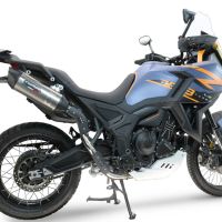 Scarico GPR compatibile con  Zontes 703 F 2025-2026, Furore-X Titanio, Scarico omologato, silenziatore con db killer estraibile e raccordo specifico