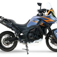 GPR exhaust compatible with  Zontes 703 F 2025-2026, Furore-X Titanio Nero, Homologated legal slip-on exhaust including removable db killer and link pipe 