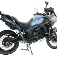 Scarico GPR compatibile con  Zontes 703 F 2025-2026, Furore-X Titanio Nero, Scarico omologato, silenziatore con db killer estraibile e raccordo specifico