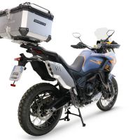 GPR TECH COMPATIBILE CON Zontes 703 F 2025/2026 GPR TECH BAULETTO TOP CASE ALPI-TECH 45 LT. COLORE ARGENTO CON PIASTRA SPECIFICA 