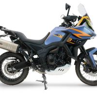 Scarico GPR compatibile con  Zontes 703 F 2025-2026, Hyper Sonic Black Titanium, Scarico omologato, silenziatore con db killer estraibile e raccordo specifico