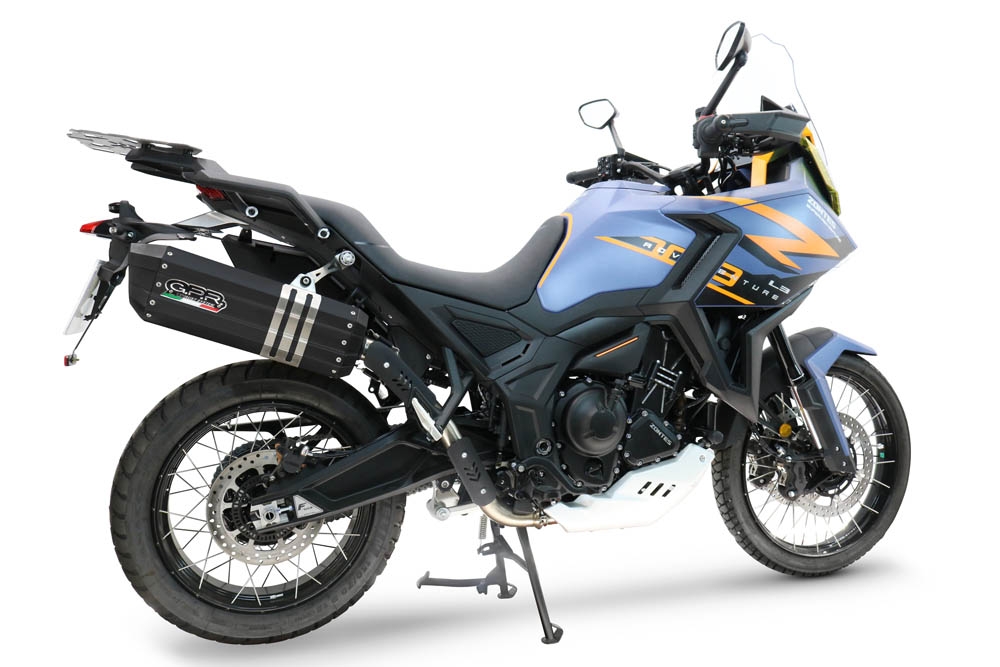 Scarico GPR compatibile con  Zontes 703 F 2025-2026, Hyper Sonic Titanium, Scarico omologato, silenziatore con db killer estraibile e raccordo specifico