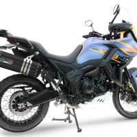 Scarico GPR compatibile con  Zontes 703 F 2025-2026, Hyper Sonic Titanium, Scarico omologato, silenziatore con db killer estraibile e raccordo specifico