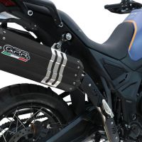 Scarico GPR compatibile con  Zontes 703 F 2025-2026, Hyper Sonic Titanium, Scarico omologato, silenziatore con db killer estraibile e raccordo specifico